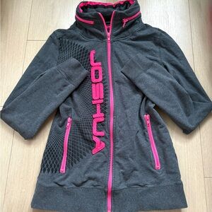 Joshua Perets Pink Zip Up Jacket vintage y2k